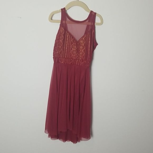Kelle Girls Red A line sleeveless dress Medium - Picture 2 of 7